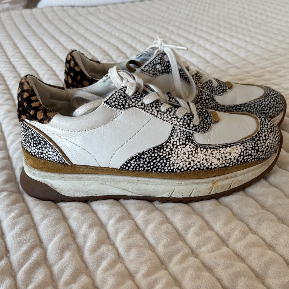 Madewell White and Black Patterned Sneakers